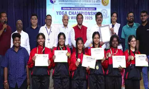 Kasturba Gandhi Degree College ने उस्मानिया योग चैंपियनशिप जीती