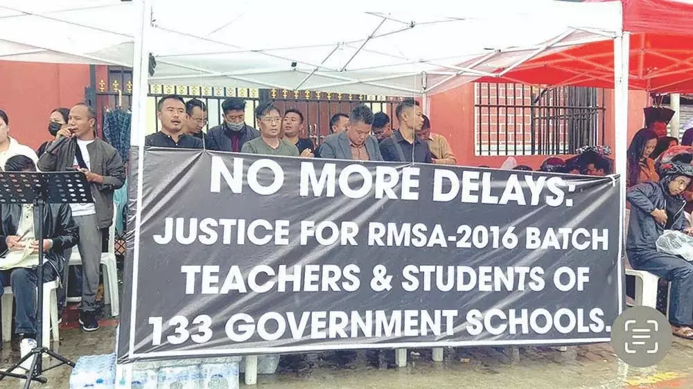 RMSA शिक्षकों का आंदोलन एनएमए ने राज्यपाल से हस्तक्षेप की मांग की