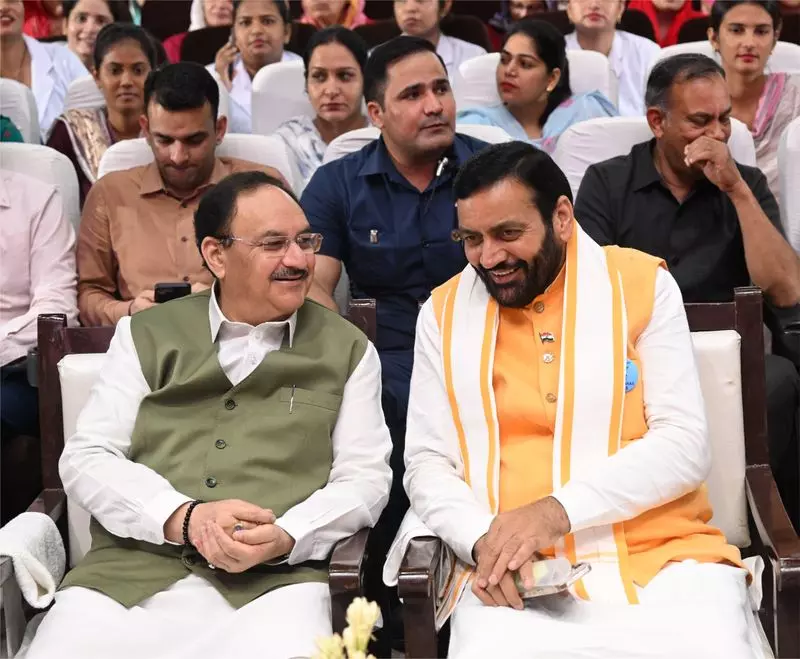 Haryana : नड्डा सैनी ने रोहतक में स्वस्थ नारी सशक्त परिवार अभियान की शुरुआत की Haryana : नड्डा सैनी ने रोहतक में स्वस्थ नारी सशक्त परिवार अभियान की शुरुआत की