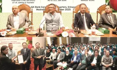 जेके बैंक ने e-NWR फाइनेंसिंग पर कार्यशाला आयोजित, कृषि मूल्य श्रृंखला पर फोकस जेके बैंक ने e-NWR फाइनेंसिंग पर कार्यशाला आयोजित, कृषि मूल्य श्रृंखला पर फोकस