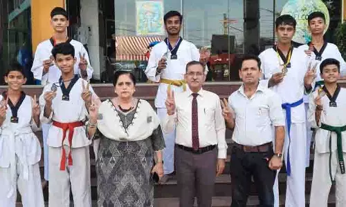 Ludhiana: स्प्रिंग डेल के छात्रों ने ताइक्वांडो में 8 पदक जीते Ludhiana: स्प्रिंग डेल के छात्रों ने ताइक्वांडो में 8 पदक जीते