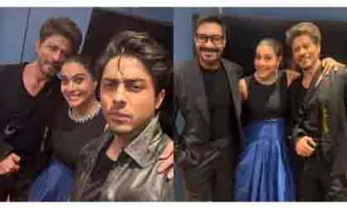 Kajol-Ajay का शाहरुख और परिवार से दुर्लभ मिलन Kajol-Ajay का शाहरुख और परिवार से दुर्लभ मिलन