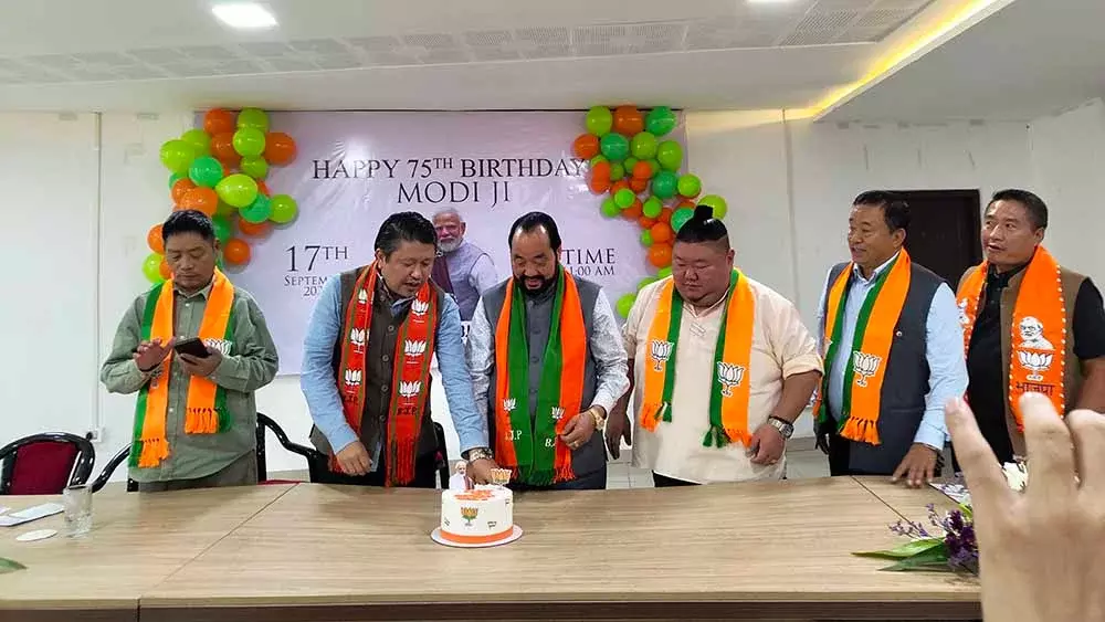 BJP ने कोहिमा में प्रधानमंत्री मोदी का 75वां जन्मदिन मनाया