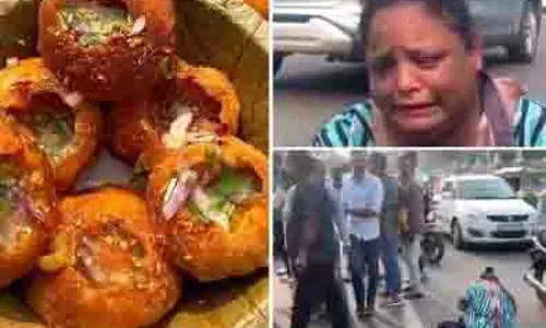 पानीपुरी प्रेमी ने मचाया बवाल, विक्रेता ने 6 की बजाय केवल 4 गोलगप्पे परोसे पानीपुरी प्रेमी ने मचाया बवाल, विक्रेता ने 6 की बजाय केवल 4 गोलगप्पे परोसे