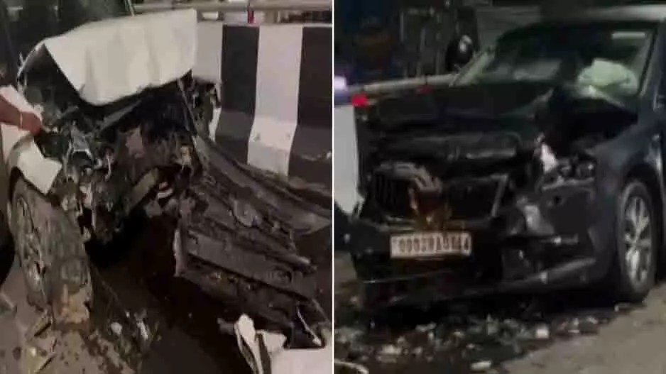 Bhubaneswar: रसूलगढ़ फ्लाईओवर पर आमने-सामने की टक्कर, चार घायल Bhubaneswar: रसूलगढ़ फ्लाईओवर पर आमने-सामने की टक्कर, चार घायल