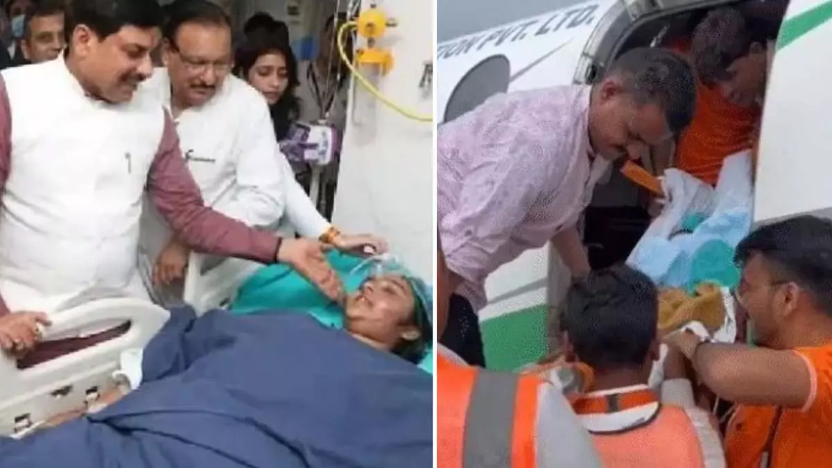 CM के आदेश के बाद इंदौर ट्रक दुर्घटना पीड़ित को विशेष सर्जरी के लिए मुंबई ले जाया गया CM के आदेश के बाद इंदौर ट्रक दुर्घटना पीड़ित को विशेष सर्जरी के लिए मुंबई ले जाया गया