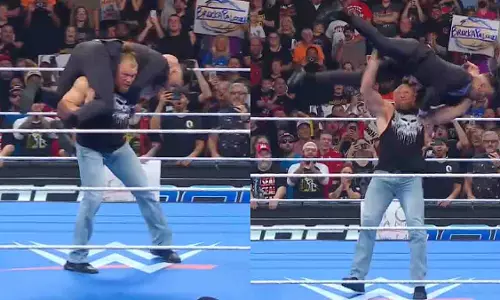 WWE स्मैकडाउन में तूफानी वापसी: ब्रॉक लैसनर ने कोरी ग्रेव्स पर किया हमला WWE स्मैकडाउन में तूफानी वापसी: ब्रॉक लैसनर ने कोरी ग्रेव्स पर किया हमला