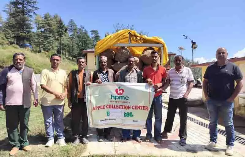 सड़कें बंद, मंडी के Jwalapur में सेब खरीद केंद्र स्थापित सड़कें बंद, मंडी के Jwalapur में सेब खरीद केंद्र स्थापित