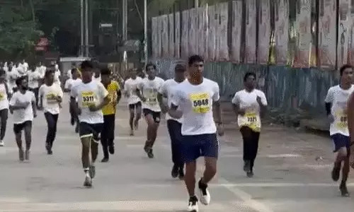 रायपुर में नमो युवा मैराथन हुआ, 5 हजार युवाओं ने लगाई दौड़