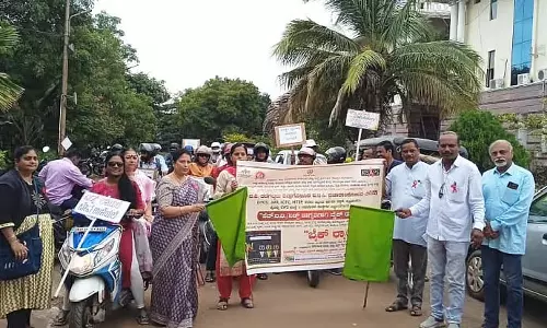 Gadag : एचआईवी जागरूकता के लिए बाइक रैली
