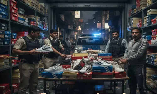 पुलिस ने पकड़ा नकली फुटवियर रैकेट, आरोपी गिरफ्तार पुलिस ने पकड़ा नकली फुटवियर रैकेट, आरोपी गिरफ्तार