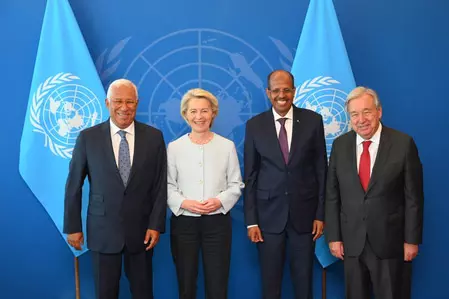 संयुक्त राष्ट्र महासभा में एयू, ईयू और यूएन नेताओं ने बहुपक्षवाद और अफ्रीका में शांति के प्रति प्रतिबद्धता दोहराई संयुक्त राष्ट्र महासभा में एयू, ईयू और यूएन नेताओं ने बहुपक्षवाद और अफ्रीका में शांति के प्रति प्रतिबद्धता दोहराई