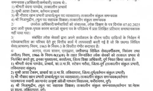 तीन प्राचार्य सहित चार निलंबित, भ्रष्टाचार की शिकायत पर एक्शन
