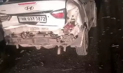 Ludhiana : फ्लाईओवर पर एक साथ 3 वाहनों की टक्कर