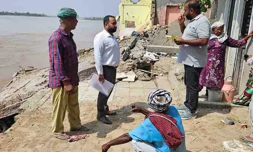 Sutlej river के कटाव से शाहकोट के चार परिवार बेघर