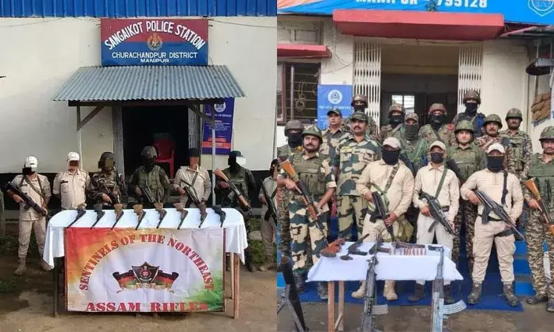 Manipur: चुराचांदपुर में अत्याधुनिक हथियार बरामद Manipur: चुराचांदपुर में अत्याधुनिक हथियार बरामद
