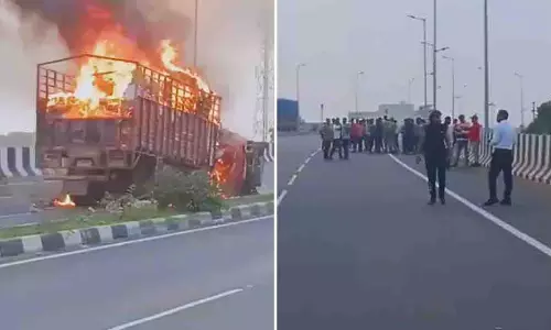 Aligarh: सड़क हादसे के बाद लगी आग, 2 बच्चे समेत 4 की जलकर मौत
