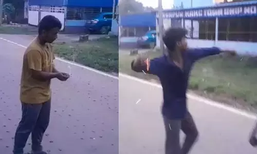Viral Video से आक्रोश: शुभ महालया के लिए स्कूलों के अंदर पटाखे फेंके गए