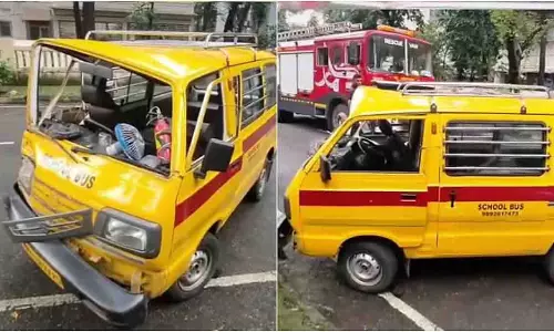 Navi Mumbai: वाशी में स्कूल वैन पेड़ से टकराई, दो छात्र और ड्राइवर घायल