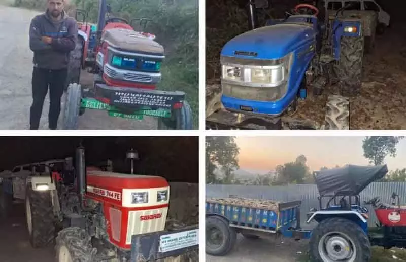 हंदवाड़ा में पुलिस ने खनिजों के अवैध परिवहन के लिए 4 वाहन जब्त किए हंदवाड़ा में पुलिस ने खनिजों के अवैध परिवहन के लिए 4 वाहन जब्त किए