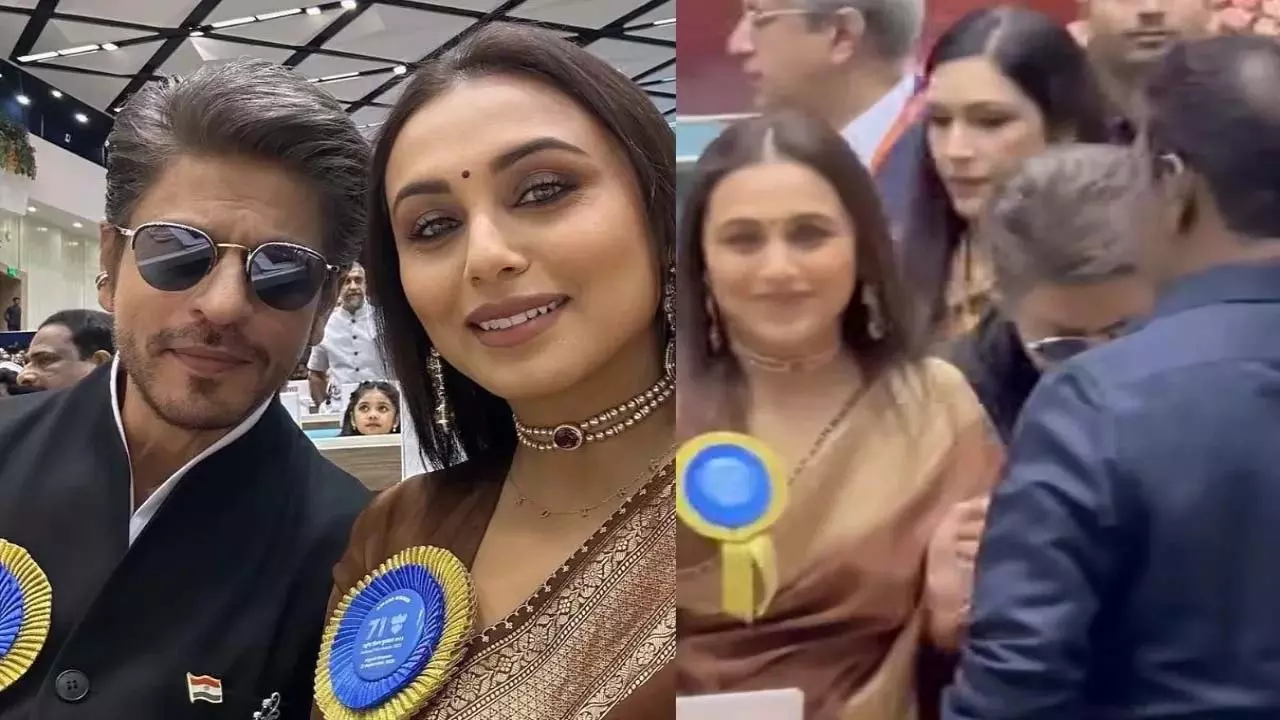 Shah Rukh Khan ने थामा रानी मुखर्जी का पल्लू, फैन्स हुए बेकाबू Shah Rukh Khan ने थामा रानी मुखर्जी का पल्लू, फैन्स हुए बेकाबू