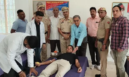 Haryana :  कुरुक्षेत्र पुलिस ने रक्तदान शिविर का आयोजन किया
