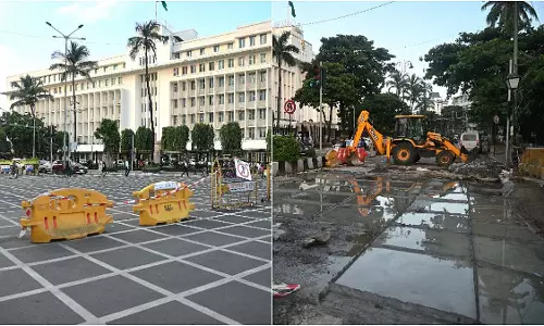 Mumbai : पानी की पाइपलाइन फटने के 12 दिन बाद भी मंत्रालय रोड यातायात के लिए बंद Mumbai : पानी की पाइपलाइन फटने के 12 दिन बाद भी मंत्रालय रोड यातायात के लिए बंद