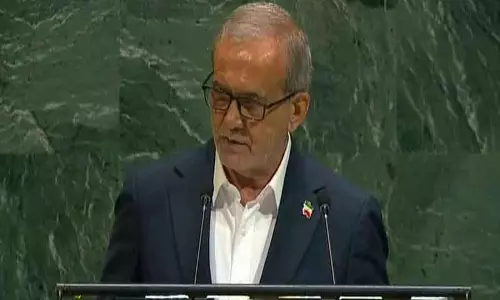 ईरान परमाणु बम नहीं बनाएगा: UN में राष्ट्रपति पेजेशकियन