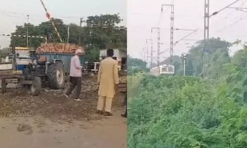 Bareilly: क्रॉसिंग पर ट्रॉली फंसी, इमरजेंसी ब्रेक से बची बड़ी दुर्घटना Bareilly: क्रॉसिंग पर ट्रॉली फंसी, इमरजेंसी ब्रेक से बची बड़ी दुर्घटना