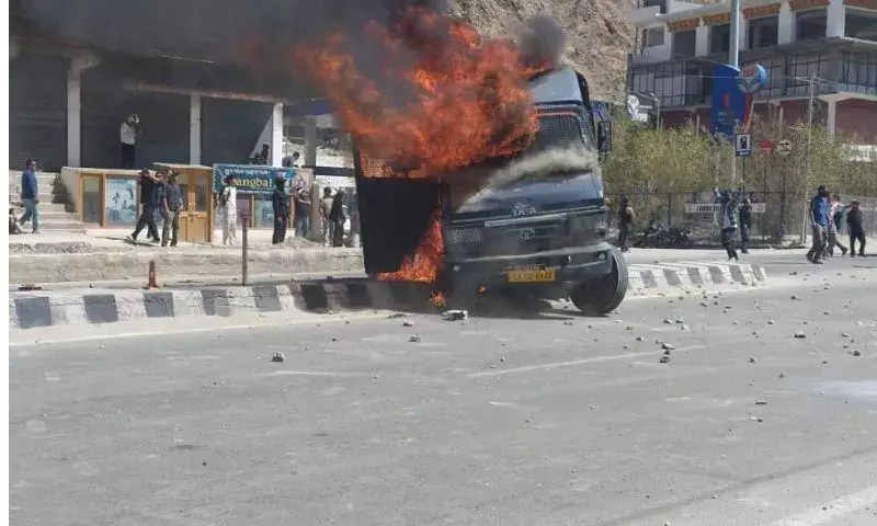 लद्दाख में कर्फ्यू, भाजपा ने हिंसा भड़काने के लिए कांग्रेस को जिम्मेदार ठहराया