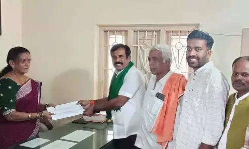 KIADB भूमि अधिग्रहण के विरोध में ग्राम पंचायत की सदस्यता से इस्तीफा KIADB भूमि अधिग्रहण के विरोध में ग्राम पंचायत की सदस्यता से इस्तीफा