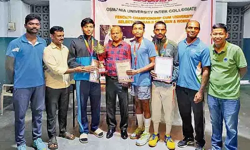 Hyderabad: हिंदी महाविद्यालय ने अंतर महाविद्यालय तलवारबाजी चैंपियनशिप जीती Hyderabad: हिंदी महाविद्यालय ने अंतर महाविद्यालय तलवारबाजी चैंपियनशिप जीती