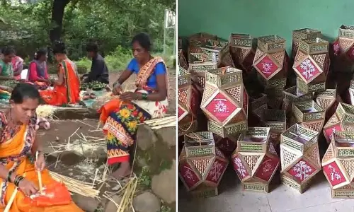 दिवाली के लिए बांस के लालटेन ने 45 महिलाओं के लिए पारंपरिक शिल्प को आत्मनिर्भरता में बदल दिया दिवाली के लिए बांस के लालटेन ने 45 महिलाओं के लिए पारंपरिक शिल्प को आत्मनिर्भरता में बदल दिया
