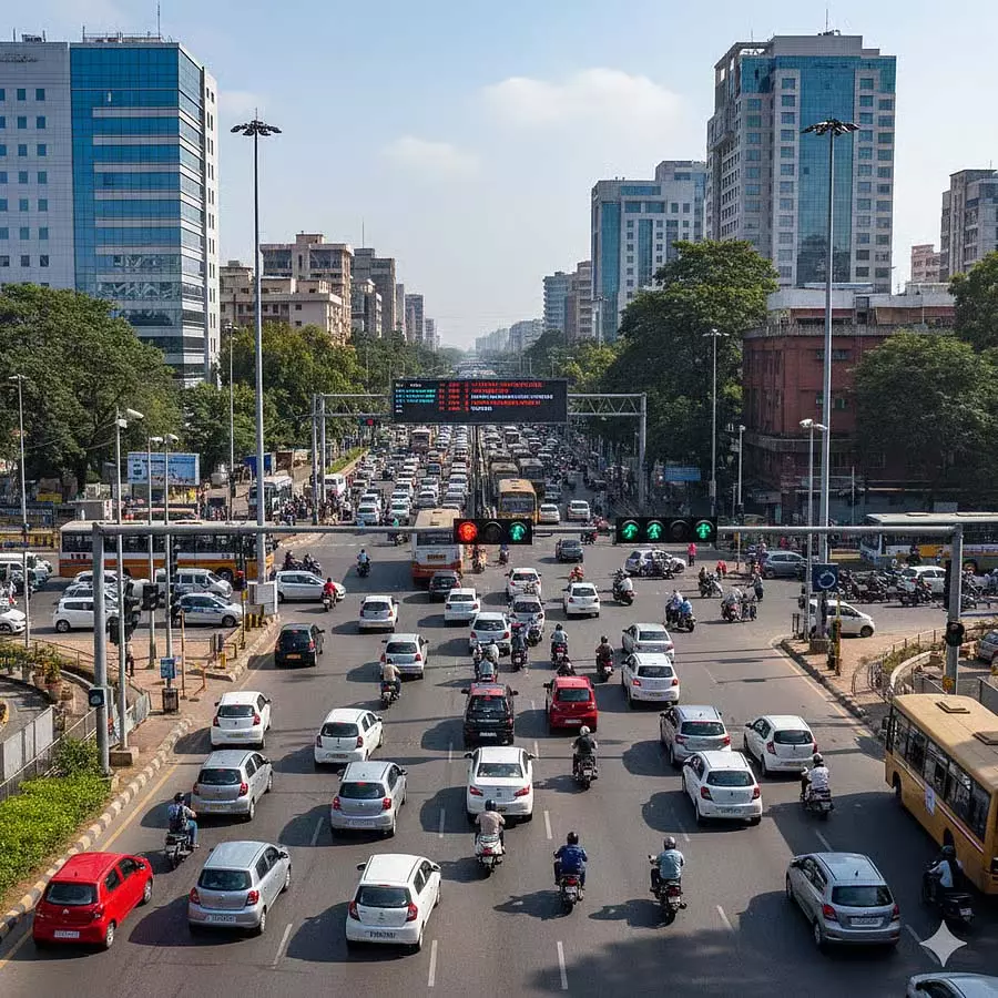 Bengaluru में 110 जंक्शनों पर अनुकूली यातायात सिग्नल Bengaluru में 110 जंक्शनों पर अनुकूली यातायात सिग्नल