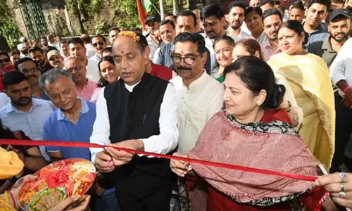 मंडी में भाजपा के नए पार्टी कार्यालय का शुभारंभ, जयराम ठाकुर ने लेह हिंसा पर कार्रवाई की मांग की