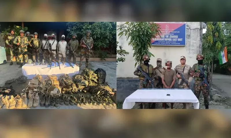 Manipur : केसीपी कैडर गिरफ्तार, भारी मात्रा में हथियार बरामद