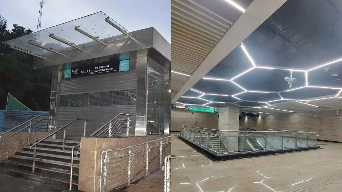 Mumbai Metro 3: एक्वा लाइन पर विधान भवन स्टेशन की पहली झलक दिखाई गई Mumbai Metro 3: एक्वा लाइन पर विधान भवन स्टेशन की पहली झलक दिखाई गई