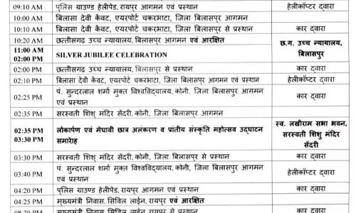 कुछ देर में बिलासपुर रवाना होंगे CM विष्णुदेव साय