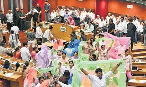 डेंगू-मलेरिया के बढ़ते मामलों को लेकर एमसीडी में आप का हंगामा डेंगू-मलेरिया के बढ़ते मामलों को लेकर एमसीडी में आप का हंगामा