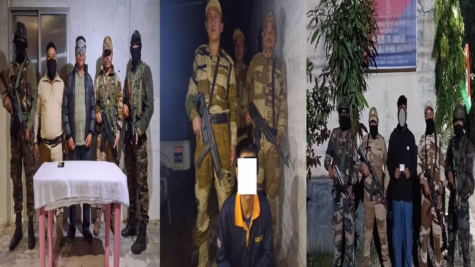 Manipur सुरक्षा बलों ने जबरन वसूली और खुफिया जानकारी जुटाने से जुड़े तीन उग्रवादी गिरफ्तार