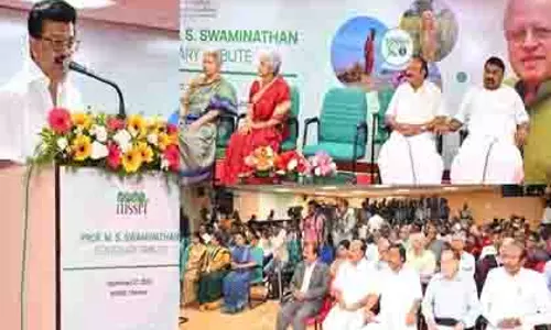 स्टालिन ने कृषि वैज्ञानिक एमएस स्वामीनाथन को शताब्दी स्मारक पर श्रद्धांजलि दी स्टालिन ने कृषि वैज्ञानिक एमएस स्वामीनाथन को शताब्दी स्मारक पर श्रद्धांजलि दी