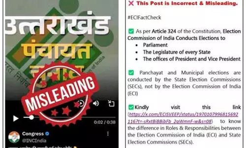 पंचायत चुनाव विवाद: ECI ने कांग्रेस के आरोपों को ठहराया गलत पंचायत चुनाव विवाद: ECI ने कांग्रेस के आरोपों को ठहराया गलत