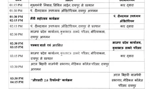 CM साय आज मैत्री महोत्सव कार्यक्रम में होंगे शामिल CM साय आज मैत्री महोत्सव कार्यक्रम में होंगे शामिल