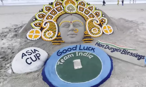 Sudarsan Patnaik ने रेत पर बनाई कलाकृति: एशिया कप फाइनल से पहले टीम इंडिया के लिए आशीर्वाद