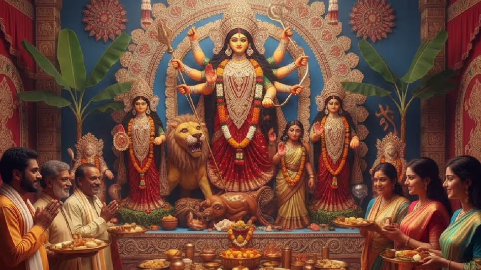 Assam : दुर्गा पूजा विरोधाभास बंगाली लोग दावत क्यों करते हैं जबकि बाकी भारत उपवास रखता है Assam : दुर्गा पूजा विरोधाभास बंगाली लोग दावत क्यों करते हैं जबकि बाकी भारत उपवास रखता है