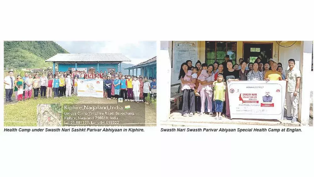 Nagaland : जिलों में स्वस्थ नारी स्वास्थ्य शिविर आयोजित