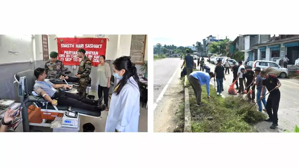 Nagaland :  एआर ने रक्तदान और स्वच्छता अभियान चलाया
