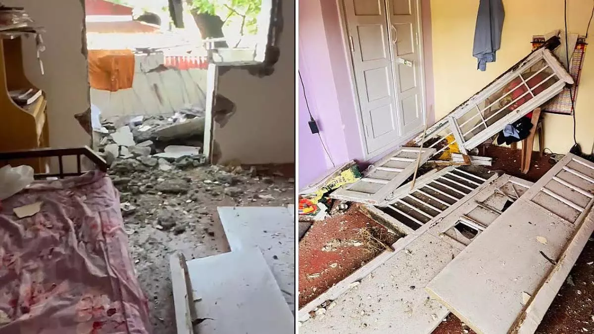 Mumbai : अंधेरी की पीएंडटी सरकारी कॉलोनी में हाल ही में मरम्मत के बावजूद बालकनी के स्लैब ढह गए Mumbai : अंधेरी की पीएंडटी सरकारी कॉलोनी में हाल ही में मरम्मत के बावजूद बालकनी के स्लैब ढह गए
