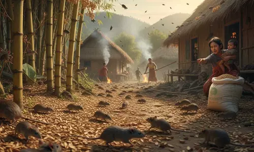 बांस फूलने से चूहों का प्रकोप बढ़ा, 4,000 से अधिक परिवार प्रभावित बांस फूलने से चूहों का प्रकोप बढ़ा, 4,000 से अधिक परिवार प्रभावित