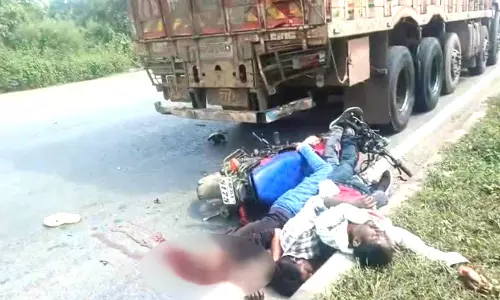 राजनांदगांव में 3 युवकों की मौत, ट्रक में जा टकराई बाइक